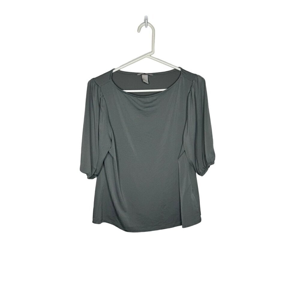Women's Gray Blouse - Relaxed Sleeve Top
